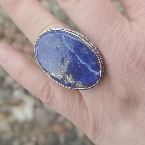 New Lapis Lazuli 925 Silver Ring. - Picture 10 of 16